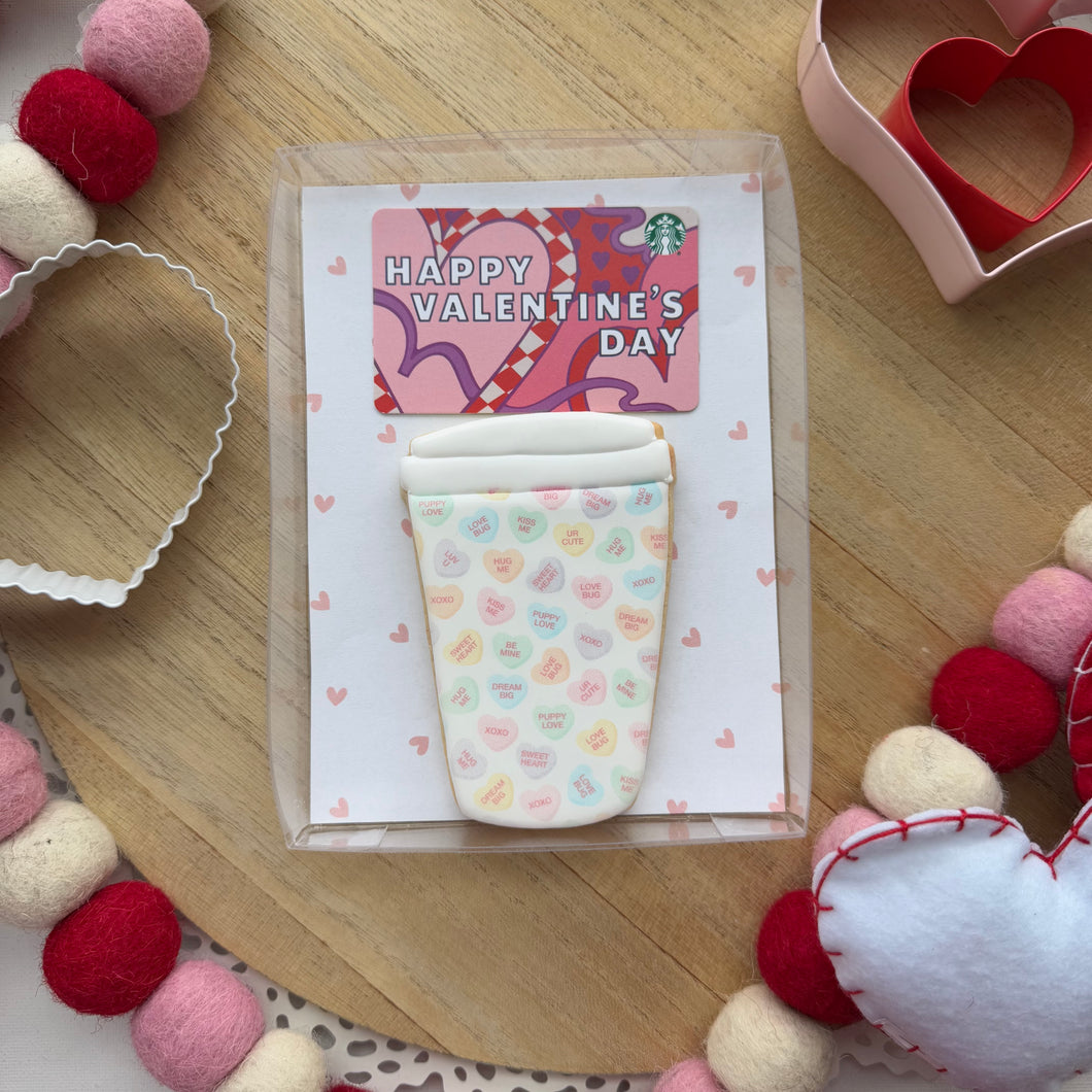 Conversation Heart Coffee & Cookie