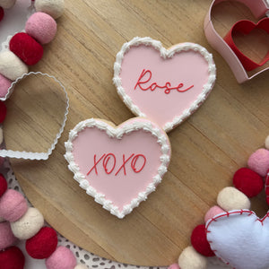 Large Personalized Heart Cookies